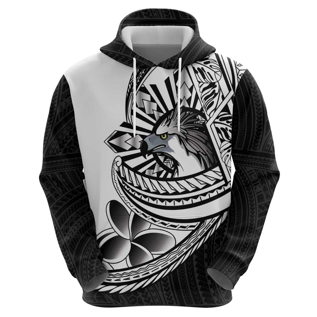 Philippines Eagle Sun Zip Hoodie Filipino Agila Polynesian Tattoo Black Color LT14 - Polynesian Pride