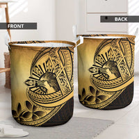 Philippines Eagle Sun Laundry Basket Filipino Agila Polynesian Tattoo Gold Color