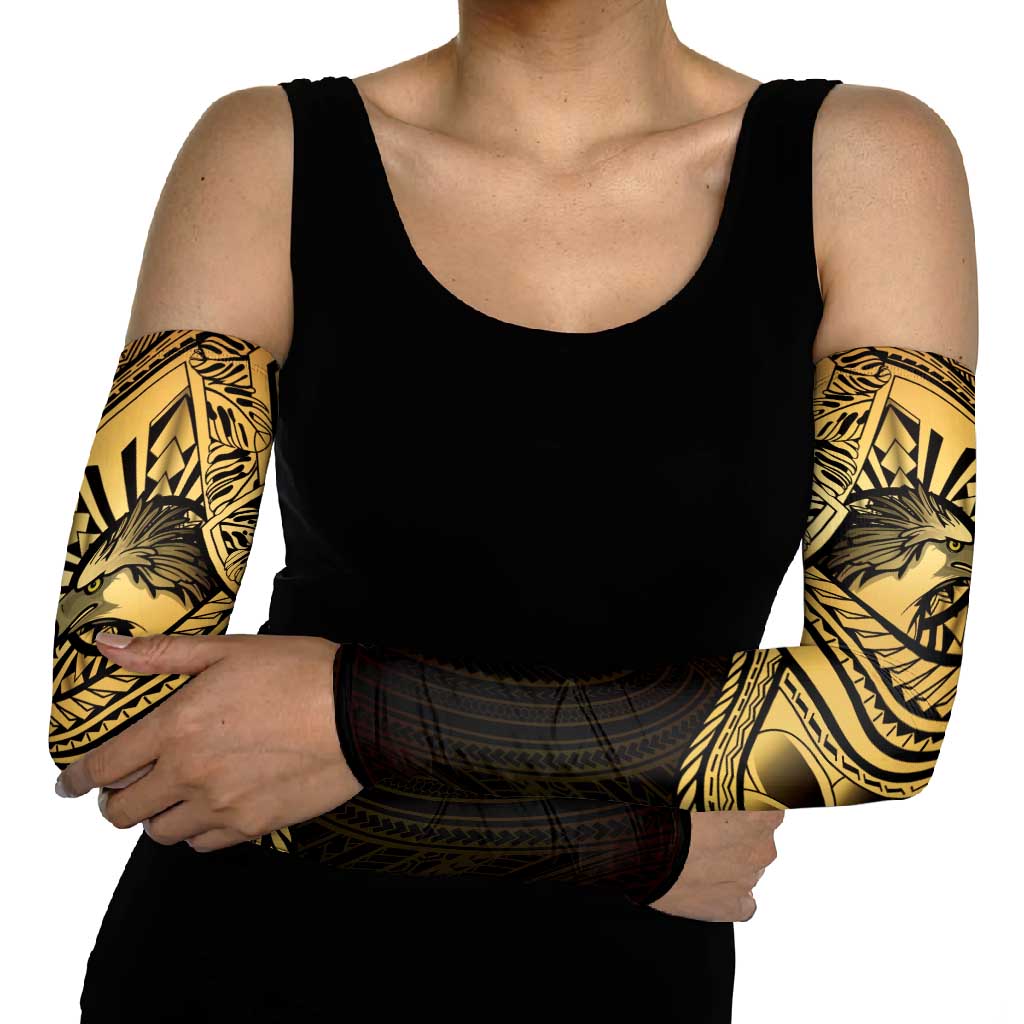 Philippines Eagle Sun Arm Sleeves Filipino Agila Polynesian Tattoo Gold Color