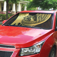 Philippines Eagle Sun Auto Sun Shade Filipino Agila Polynesian Tattoo Gold Color