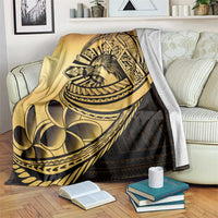 Philippines Eagle Sun Blanket Filipino Agila Polynesian Tattoo Gold Color