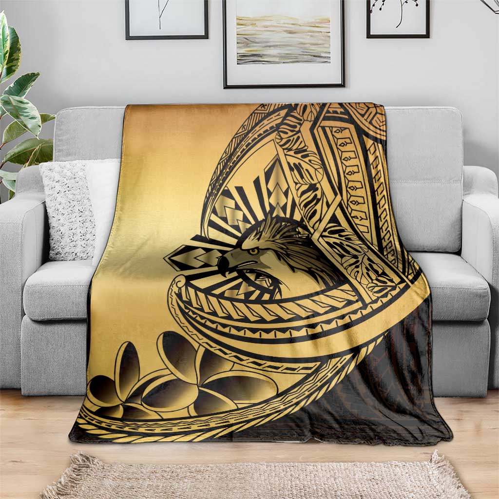 Philippines Eagle Sun Blanket Filipino Agila Polynesian Tattoo Gold Color
