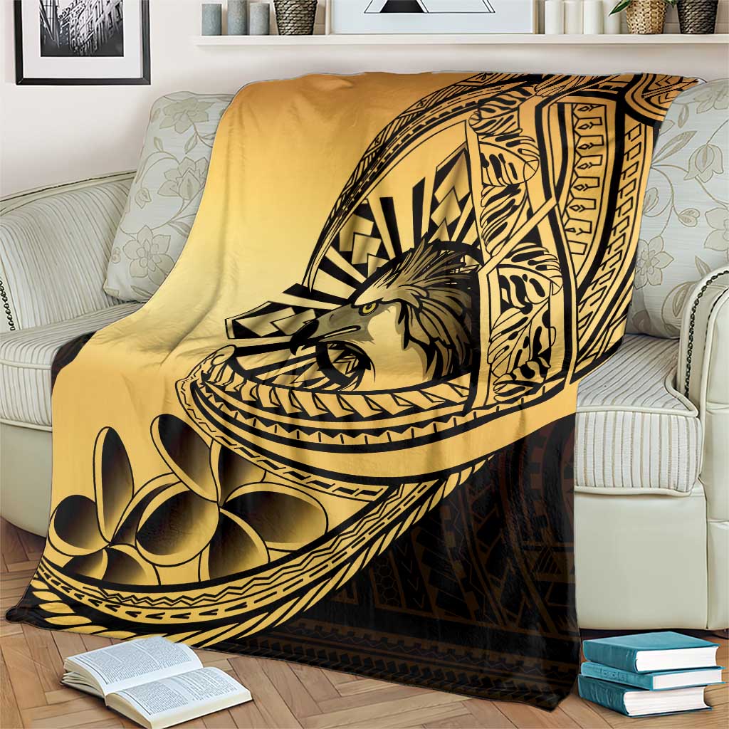 Philippines Eagle Sun Blanket Filipino Agila Polynesian Tattoo Gold Color
