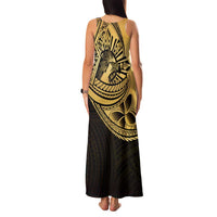 Philippines Eagle Sun Family Matching Tank Maxi Dress and Hawaiian Shirt Filipino Agila Polynesian Tattoo Gold Color LT14 - Polynesian Pride