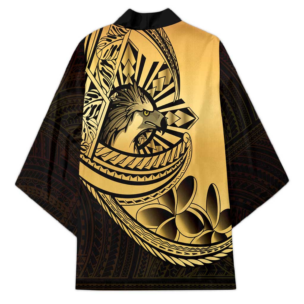 Philippines Eagle Sun Kimono Filipino Agila Polynesian Tattoo Gold Color