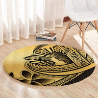 Philippines Eagle Sun Round Carpet Filipino Agila Polynesian Tattoo Gold Color LT14 - Polynesian Pride