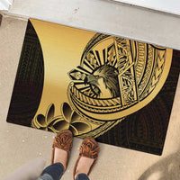 Philippines Eagle Sun Rubber Doormat Filipino Agila Polynesian Tattoo Gold Color