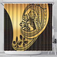 Philippines Eagle Sun Shower Curtain Filipino Agila Polynesian Tattoo Gold Color
