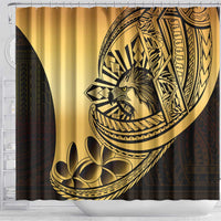Philippines Eagle Sun Shower Curtain Filipino Agila Polynesian Tattoo Gold Color