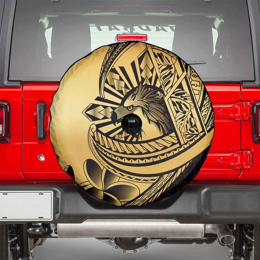 Philippines Eagle Sun Spare Tire Cover Filipino Agila Polynesian Tattoo Gold Color