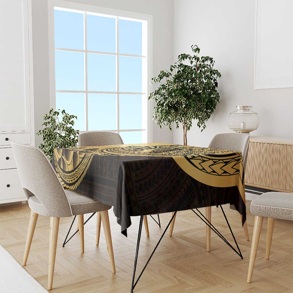 Philippines Eagle Sun Tablecloth Filipino Agila Polynesian Tattoo Gold Color
