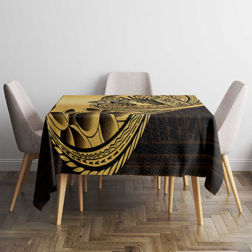 Philippines Eagle Sun Tablecloth Filipino Agila Polynesian Tattoo Gold Color