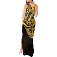 Philippines Eagle Sun Tank Maxi Dress Filipino Agila Polynesian Tattoo Gold Color