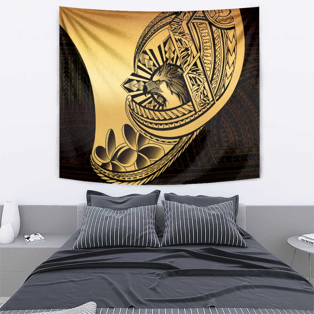 Philippines Eagle Sun Tapestry Filipino Agila Polynesian Tattoo Gold Color