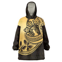 Philippines Eagle Sun Wearable Blanket Hoodie Filipino Agila Polynesian Tattoo Gold Color LT14 One Size Gold - Polynesian Pride