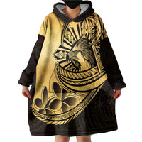 Philippines Eagle Sun Wearable Blanket Hoodie Filipino Agila Polynesian Tattoo Gold Color LT14 - Polynesian Pride