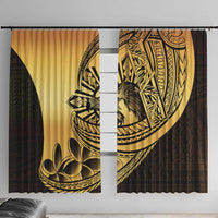 Philippines Eagle Sun Window Curtain Filipino Agila Polynesian Tattoo Gold Color LT14 With Hooks Gold - Polynesian Pride