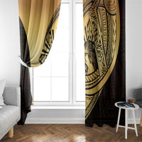 Philippines Eagle Sun Window Curtain Filipino Agila Polynesian Tattoo Gold Color LT14 - Polynesian Pride
