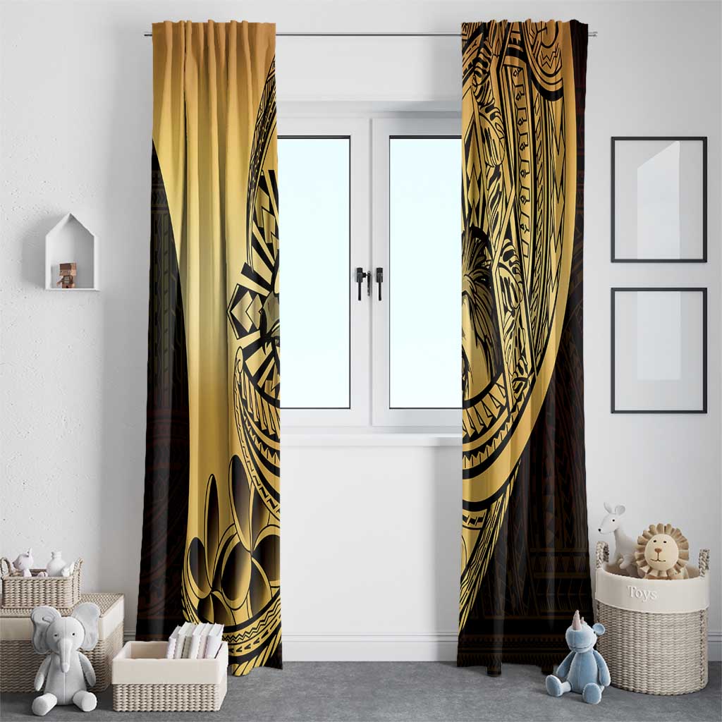Philippines Eagle Sun Window Curtain Filipino Agila Polynesian Tattoo Gold Color LT14 - Polynesian Pride