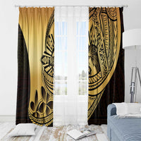 Philippines Eagle Sun Window Curtain Filipino Agila Polynesian Tattoo Gold Color LT14 - Polynesian Pride