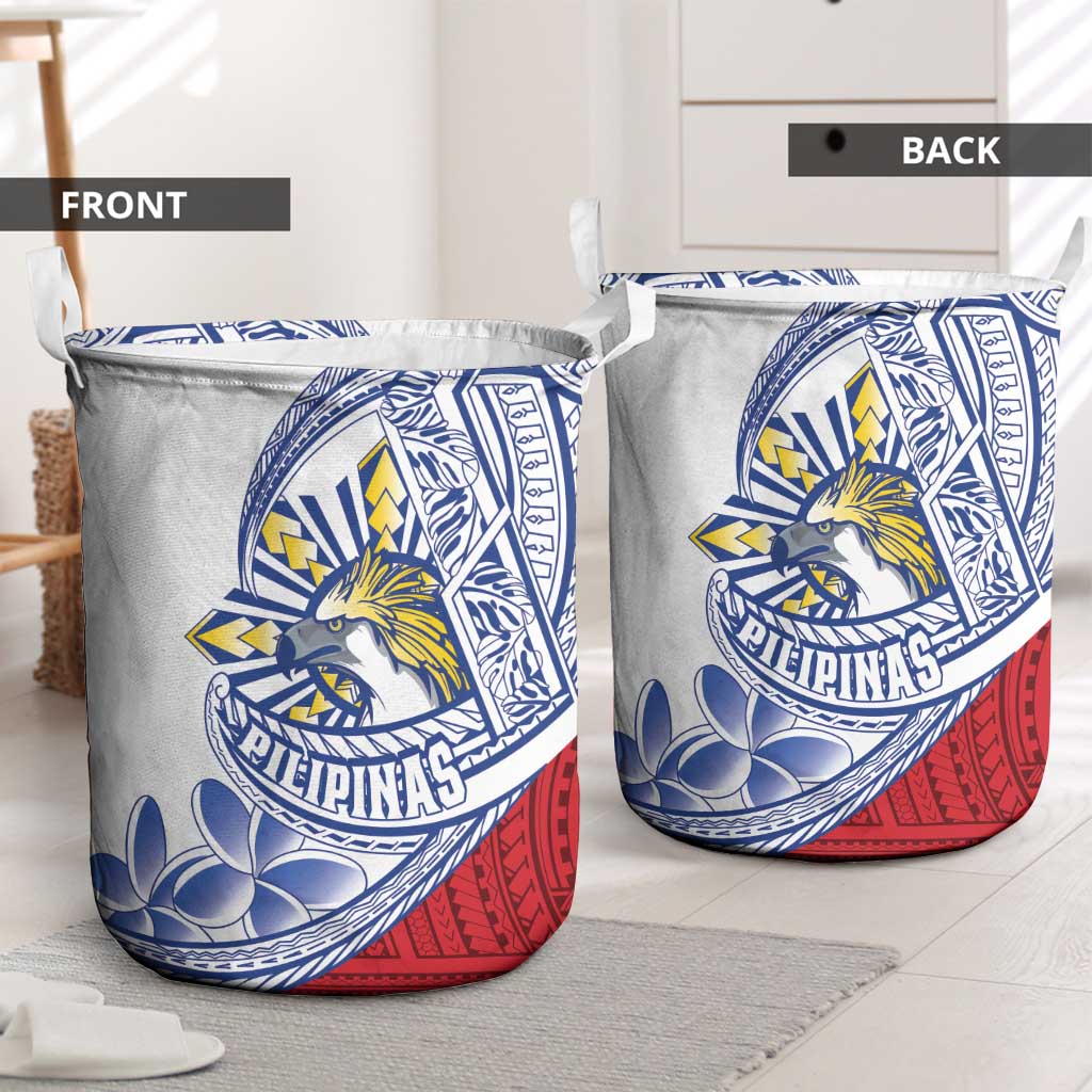 Philippines Eagle Sun Laundry Basket Filipino Agila Polynesian Tattoo Flag Color