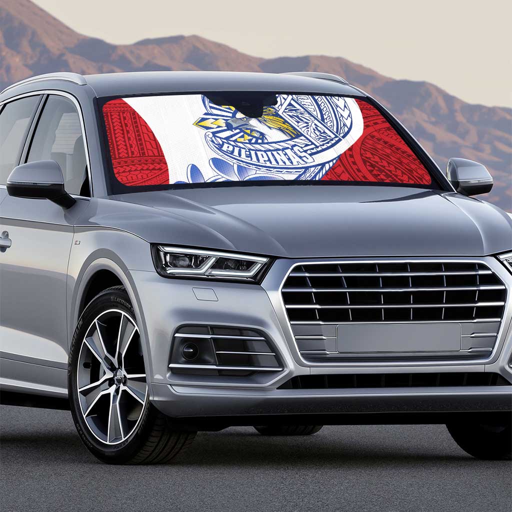 Philippines Eagle Sun Auto Sun Shade Filipino Agila Polynesian Tattoo Flag Color