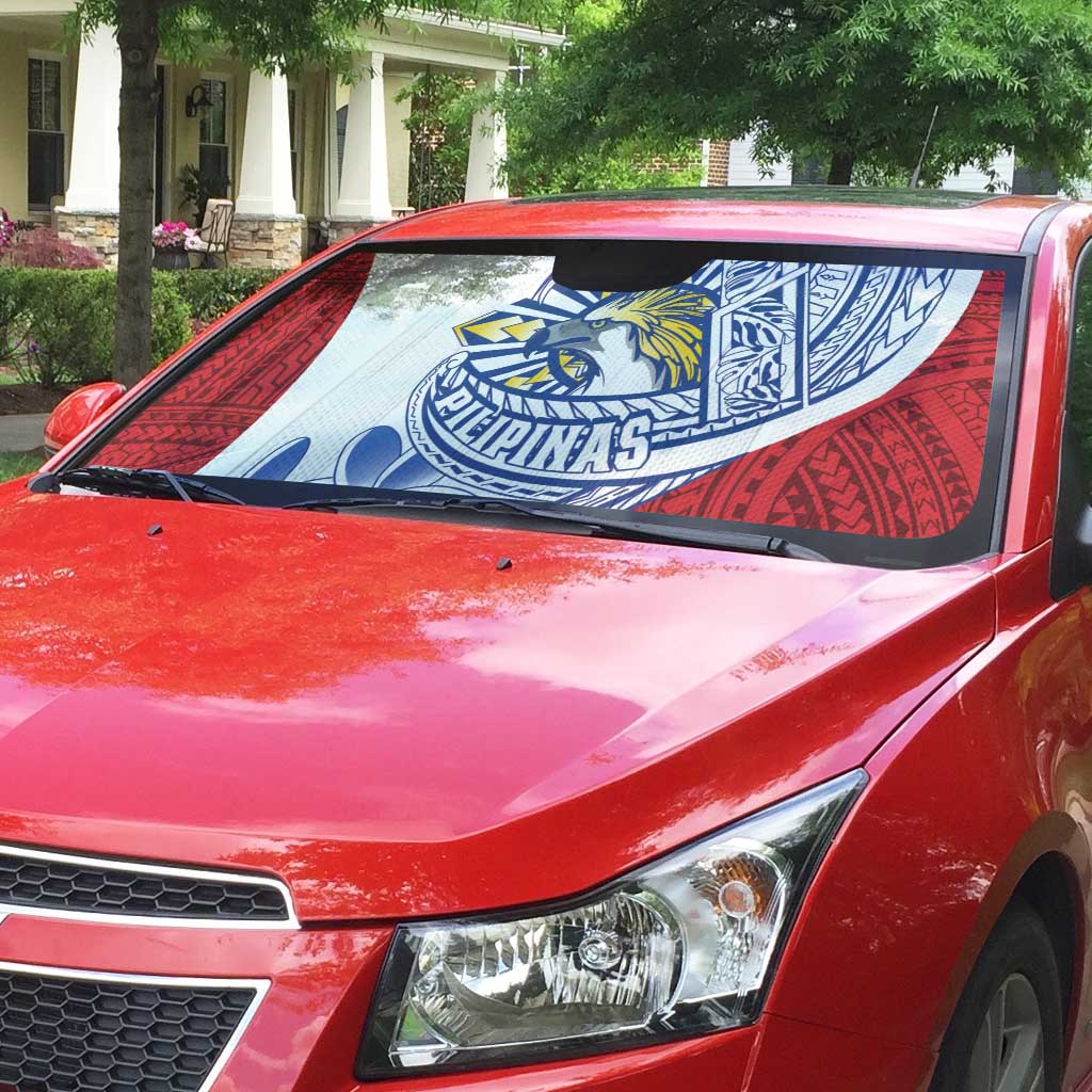 Philippines Eagle Sun Auto Sun Shade Filipino Agila Polynesian Tattoo Flag Color
