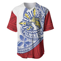 Philippines Eagle Sun Baseball Jersey Filipino Agila Polynesian Tattoo Flag Color
