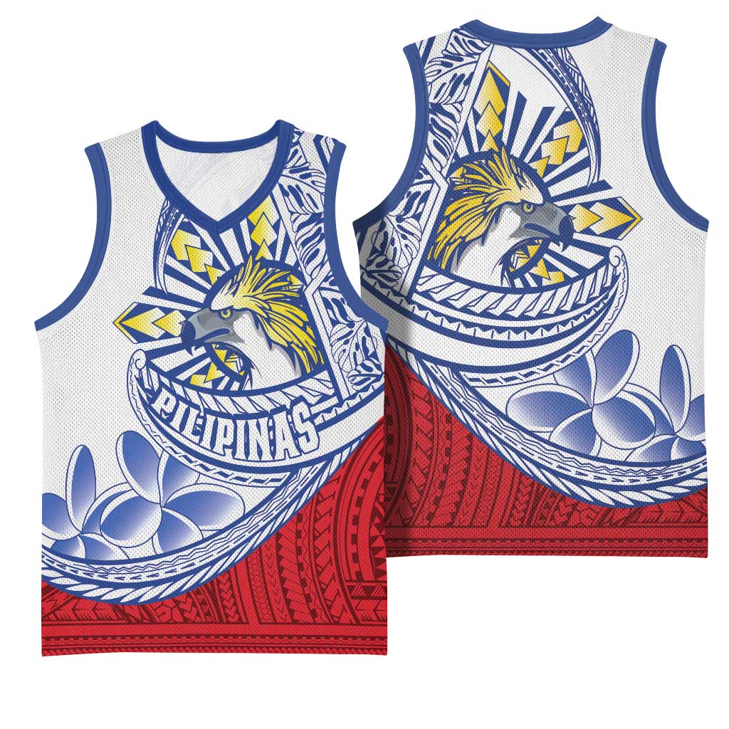 Philippines Eagle Sun Basketball Jersey Filipino Agila Polynesian Tattoo Flag Color LT14 - Polynesian Pride