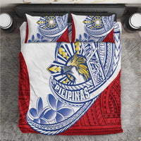 Philippines Eagle Sun Bedding Set Filipino Agila Polynesian Tattoo Flag Color