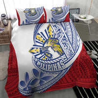 Philippines Eagle Sun Bedding Set Filipino Agila Polynesian Tattoo Flag Color