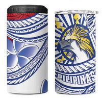 Philippines Eagle Sun 4 in 1 Can Cooler Tumbler Filipino Agila Polynesian Tattoo Flag Color LT14 One Size: 16 oz Red - Polynesian Pride