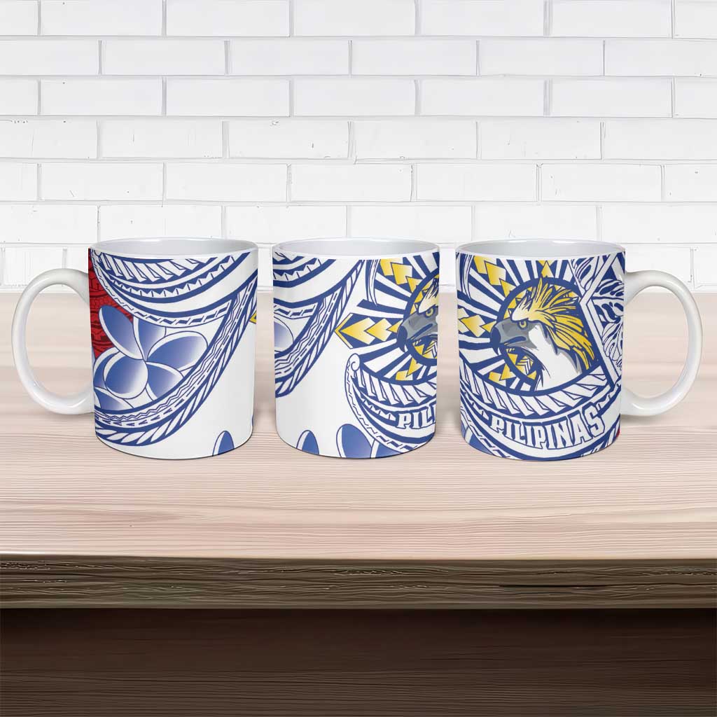Philippines Eagle Sun Ceramic Mug Filipino Agila Polynesian Tattoo Flag Color