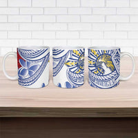 Philippines Eagle Sun Ceramic Mug Filipino Agila Polynesian Tattoo Flag Color