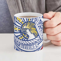 Philippines Eagle Sun Ceramic Mug Filipino Agila Polynesian Tattoo Flag Color