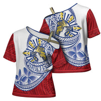 Philippines Eagle Sun Cross Shoulder Shirt Filipino Agila Polynesian Tattoo Flag Color LT14 - Polynesian Pride