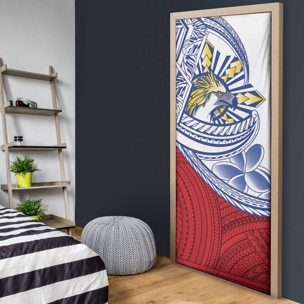 Philippines Eagle Sun Door Cover Filipino Agila Polynesian Tattoo Flag Color