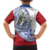 Philippines Eagle Sun Family Matching Mermaid Dress and Hawaiian Shirt Filipino Agila Polynesian Tattoo Flag Color LT14 - Polynesian Pride