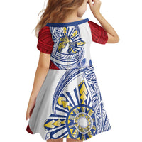 Philippines Eagle Sun Family Matching Puletasi and Hawaiian Shirt Filipino Agila Polynesian Tattoo Flag Color