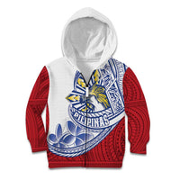 Philippines Eagle Sun Kid Hoodie Filipino Agila Polynesian Tattoo Flag Color LT14 Zip Hoodie Red - Polynesian Pride