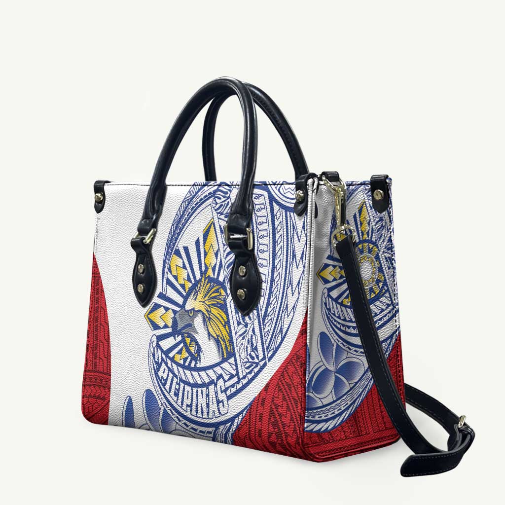 Philippines Eagle Sun Leather Bag Filipino Agila Polynesian Tattoo Flag Color