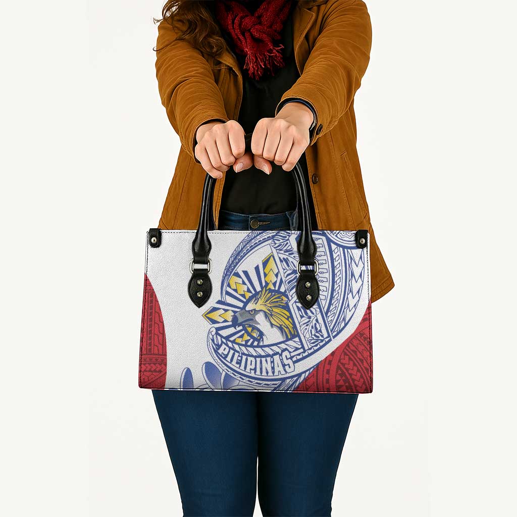 Philippines Eagle Sun Leather Bag Filipino Agila Polynesian Tattoo Flag Color