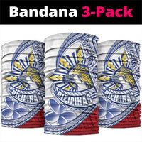Philippines Eagle Sun Neck Gaiter Filipino Agila Polynesian Tattoo Flag Color LT14 package One Size: 25*50cm Red - Polynesian Pride