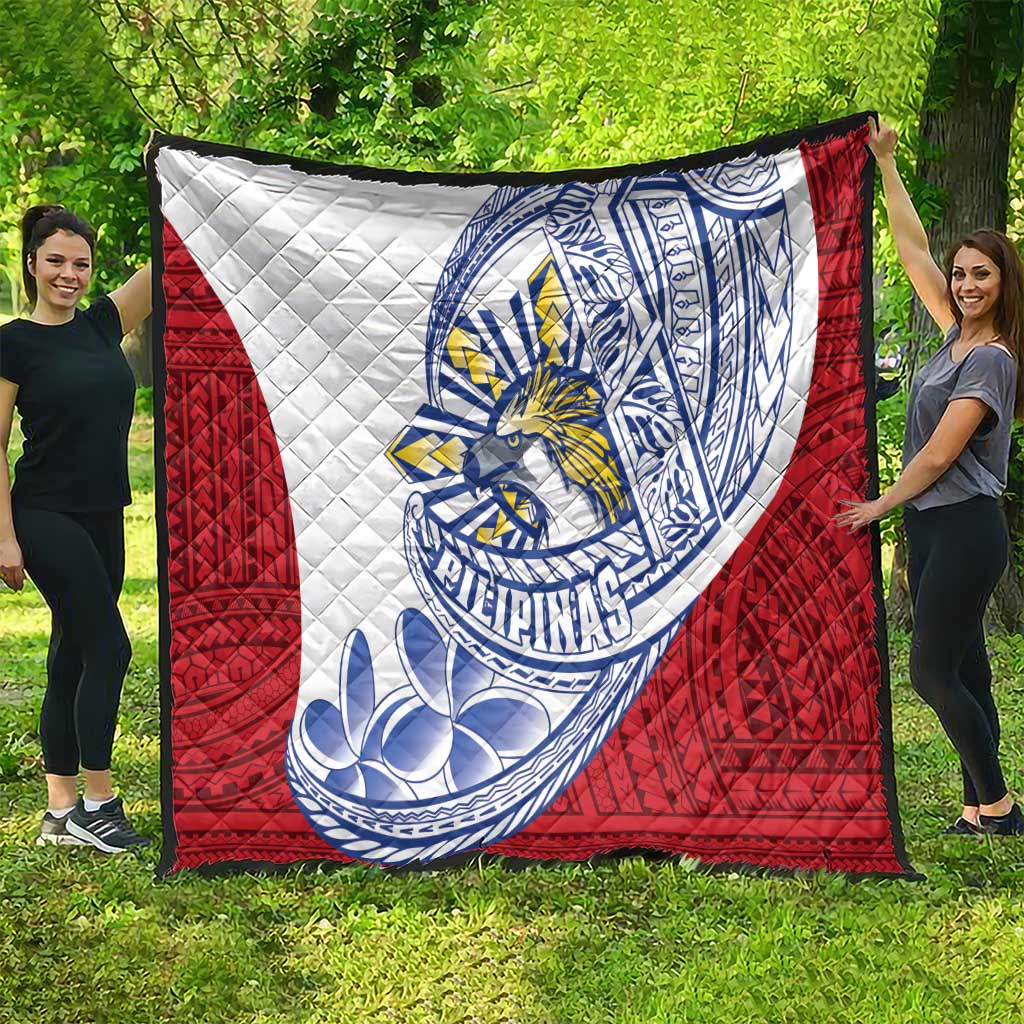 Philippines Eagle Sun Quilt Filipino Agila Polynesian Tattoo Flag Color LT14 - Polynesian Pride