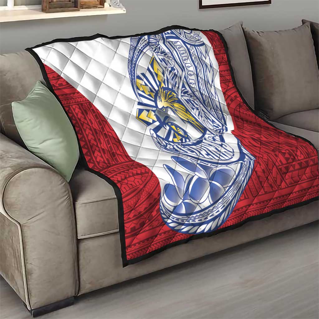 Philippines Eagle Sun Quilt Filipino Agila Polynesian Tattoo Flag Color LT14 - Polynesian Pride