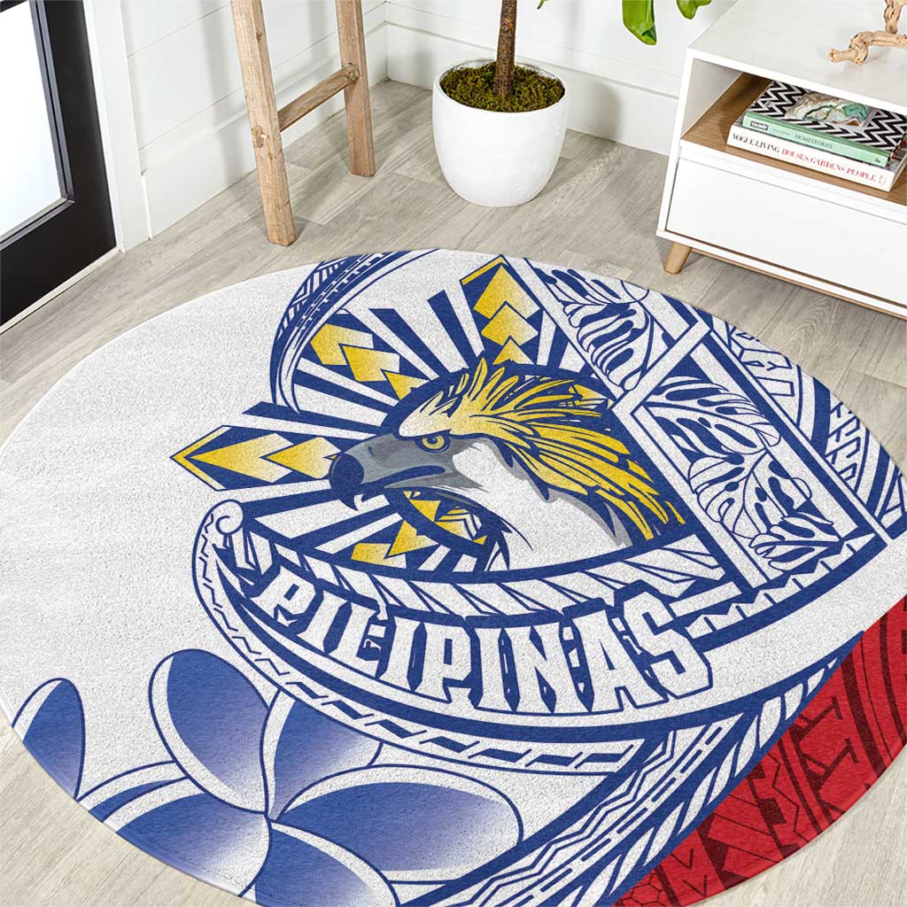 Philippines Eagle Sun Round Carpet Filipino Agila Polynesian Tattoo Flag Color LT14 Red - Polynesian Pride