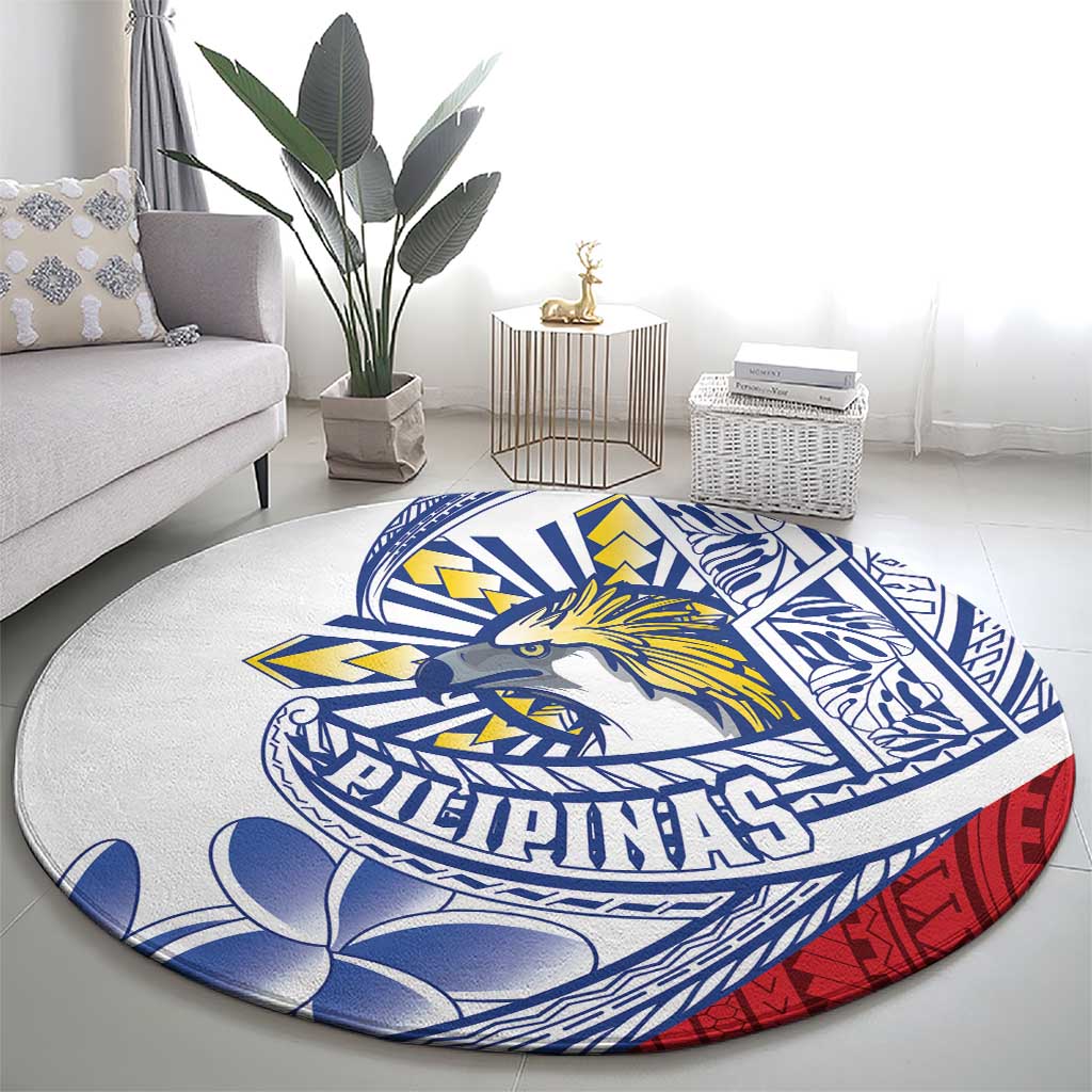 Philippines Eagle Sun Round Carpet Filipino Agila Polynesian Tattoo Flag Color LT14 - Polynesian Pride