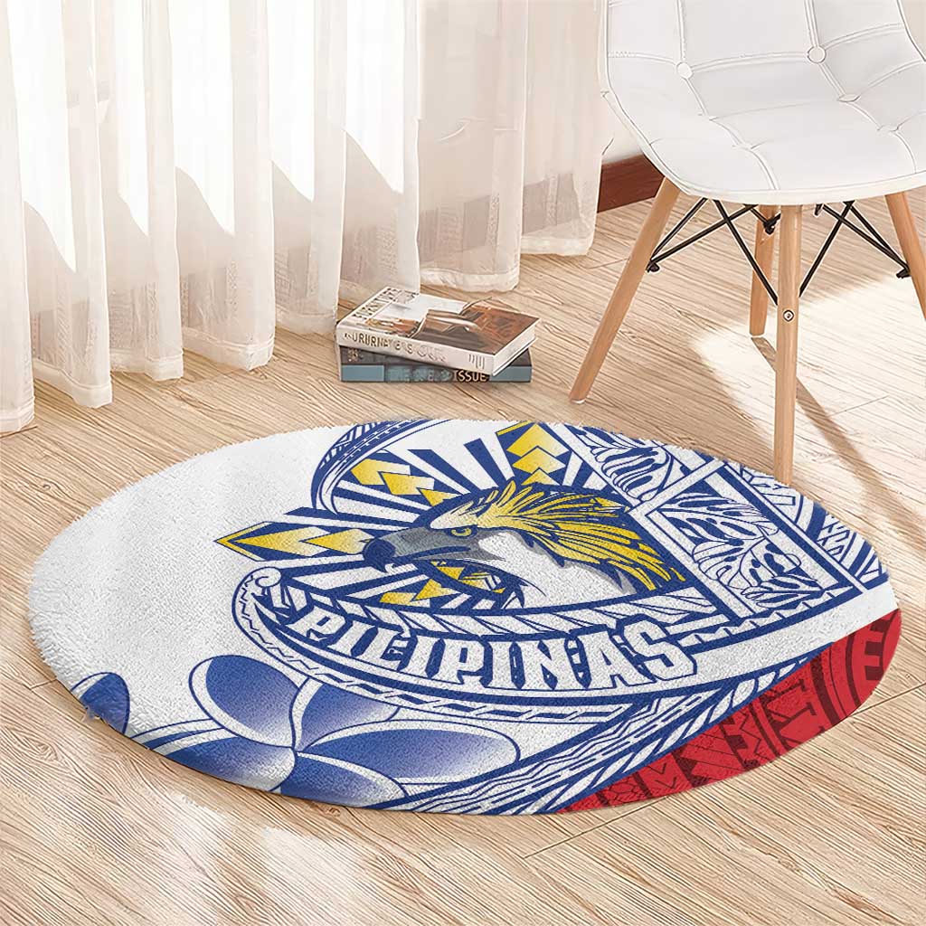Philippines Eagle Sun Round Carpet Filipino Agila Polynesian Tattoo Flag Color LT14 - Polynesian Pride