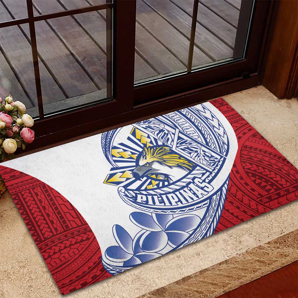 Philippines Eagle Sun Rubber Doormat Filipino Agila Polynesian Tattoo Flag Color