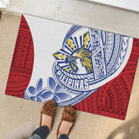 Philippines Eagle Sun Rubber Doormat Filipino Agila Polynesian Tattoo Flag Color